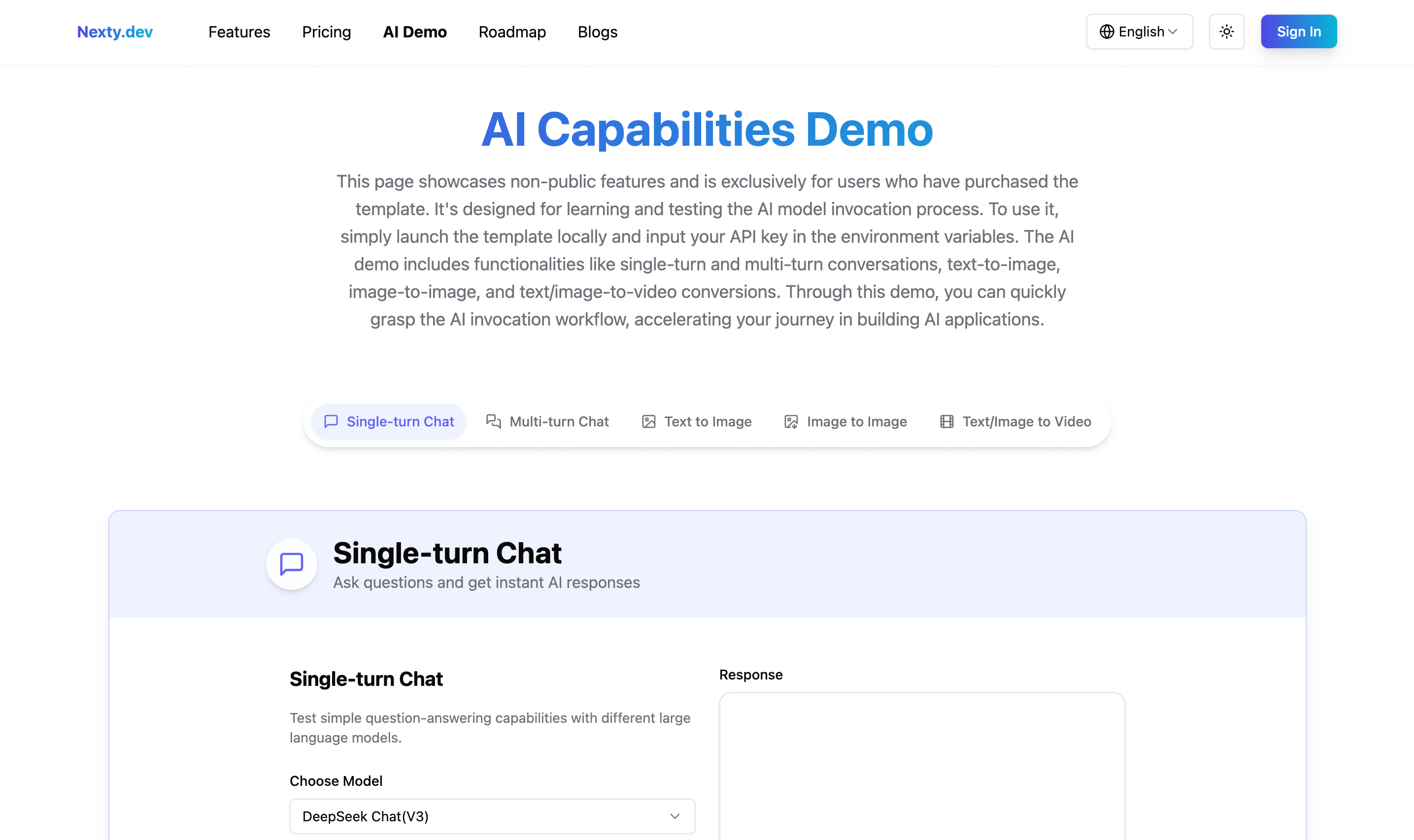 nexty.dev ai demo