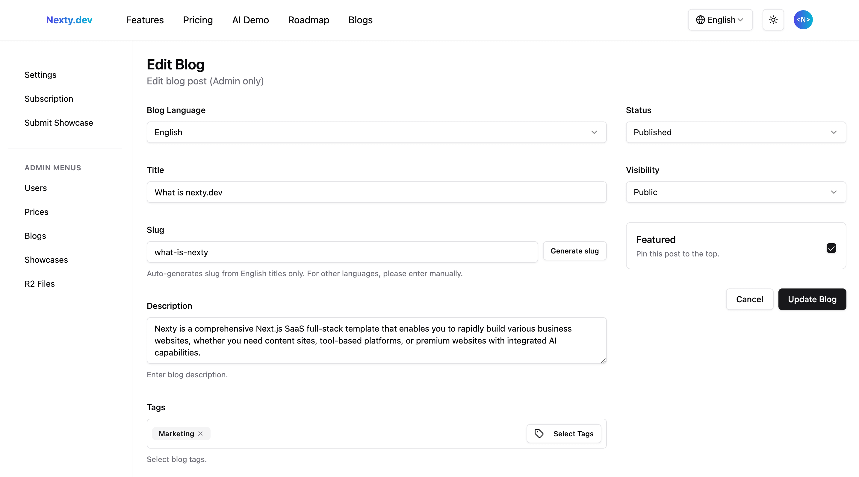 nexty.dev cms form