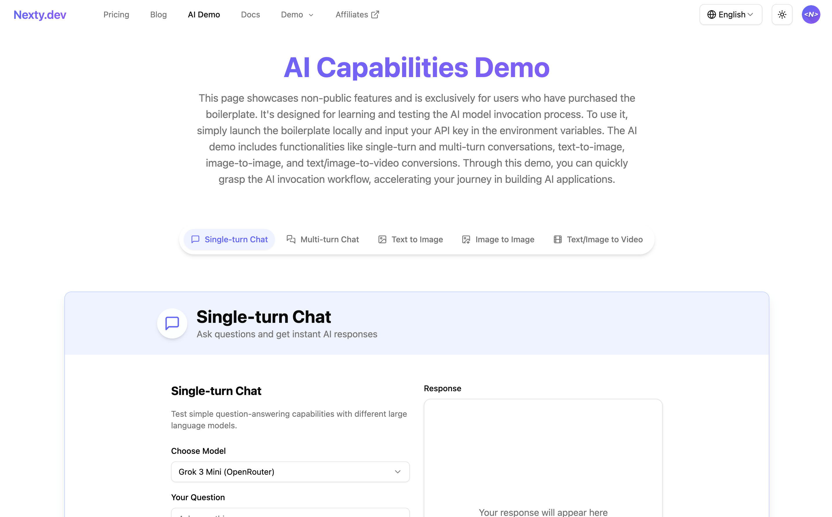 nexty.dev ai demo