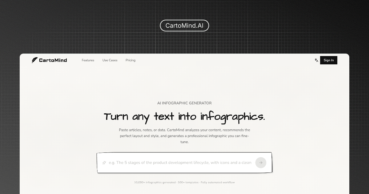 CartoMind - Free AI Infographic Generator Online